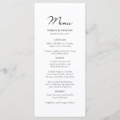 クラシックScript Minimalist Whiteのメ結婚ニュー メニュー (正面)