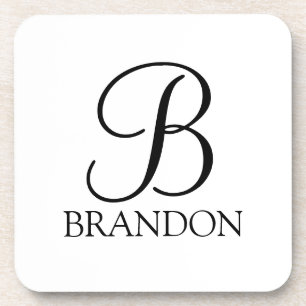 クラシックScript MonogramとName コースター