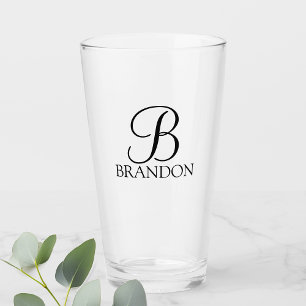 クラシックScript MonogramとName タンブラーグラス