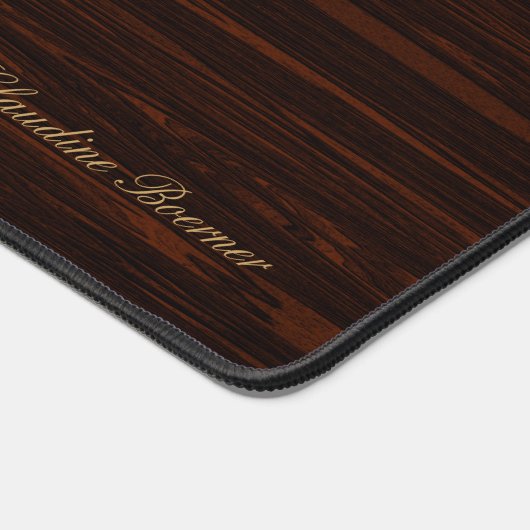 クラシックScript Name付きWood Lookテクスチエレガントャ デスクマット (コーナー)