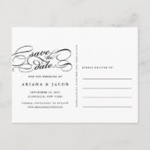 クラシックScript Overlay Photo日付の保存 案内ポストカード (裏面)