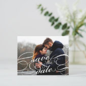 クラシックScript Overlay Photo日付の保存 案内ポストカード (スタンド正面)