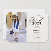 クラシックScript Photo Graduation 案内状 (正面)