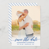 クラシックScript Photo Save the Dateポートレート セーブザデート (正面/裏面)