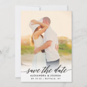 クラシックScript Photo Save the Dateポートレート セーブザデート (正面)