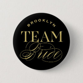 クラシックScript Team Brideブライダルパーティ名ボタン 缶バッジ