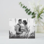 クラシックScript Thank You結婚式招待状 招待状 (スタンド正面)