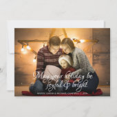 クラシックScripted Wish Ruby Red Photoクリスマス シーズンカード (正面)