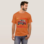 クラシックTシャツオ絵画ンのOld Time Red Car Tシャツ (正面フル)