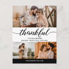 クラシックThanglful Script 3フォト結婚ズ ポストカード