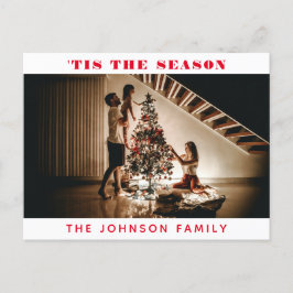 クラシックThis the Season Photo Red Christmas ポストカード