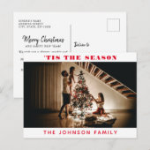 クラシックThis the Season Photo Red Christmas ポストカード (正面/裏面)