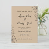 クラシックTimeless Brown Beigeヴィンテージ 招待状 (スタンド正面)