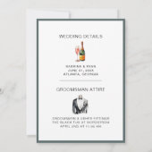 クラシックTuxedoの結婚Groomsman Request Card 招待状 (裏面)