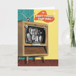 クラシックTVセットレトロ誕生日 カード