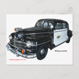 クラシックuser_1947_Plymouth_Police_Car_Texturized ポストカード
