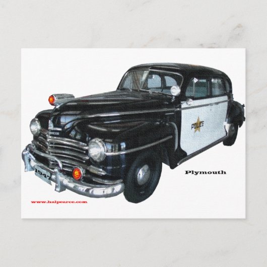 クラシックuser_1947_Plymouth_Police_Car_Texturized ポストカード (正面)