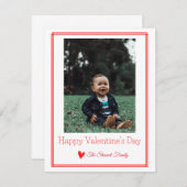 クラシックValentinesモダン Dayフォトカード (正面/裏面)