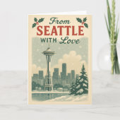 クラシックVintage Christmas Card - From Seattle シーズンカード (正面)