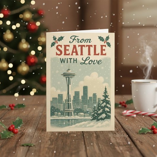クラシックVintage Christmas Card - From Seattle シーズンカード
