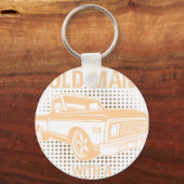 クラシックVWビートルを運転する キーホルダー (正面)