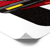 クラシックVWビートルを運転する ポスター (角)