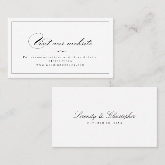 クラシックWebサイト挿入カード プレイスカード (正面/裏面)