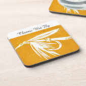 "クラシックWet Fly - Golden" Trout Fly Coaster コースター (左側)