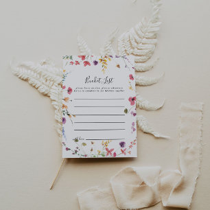 クラシックWildカラフルフローラ・バケット・リスト・カード ポストカード