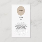 クラシフィックスフォトメモリアル祈りの言葉 エンクロージャーカード (裏面)