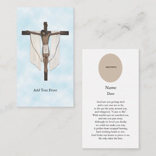 クラシフィックスフォトメモリアル祈りの言葉 エンクロージャーカード (正面/裏面)