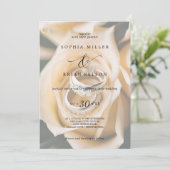 クラシモダンーの結婚リングや輪招待状 招待状 (スタンド正面)