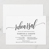 クラシモダンー、結婚リハーサル、ディナー 招待状 (正面/裏面)