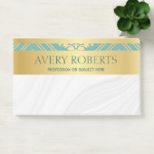 クラシリーエレガントラグジュアリーフローラシアン金ゴールドダマスク ポストイット (オフィス)