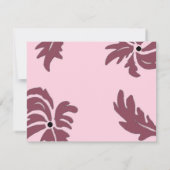 クラシリーラズベリーフローラブライダルシャワー招待 招待状 (裏面)