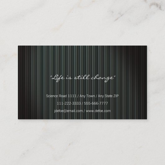 クラシーなエレガントプロフェッショナル|濃い縞模様 名刺 (裏面)
