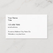 クラシーなグライジー美しいファッション名刺 名刺 (裏面)