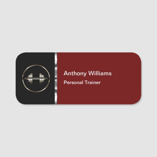 クラシーなパーソナルフィットネストレーナー名タグ 名札 (正面)