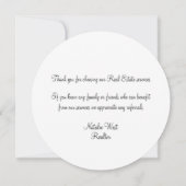 クラシーな不動産仲介業者紹介サンキューカード サンキューカード (裏面)