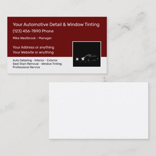 クラシーな車気にと詳細 名刺 (正面/裏面)