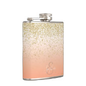 クラシーな金ゴールドフェイク紙吹雪赤面のグラデーション画像 フラスク (右)