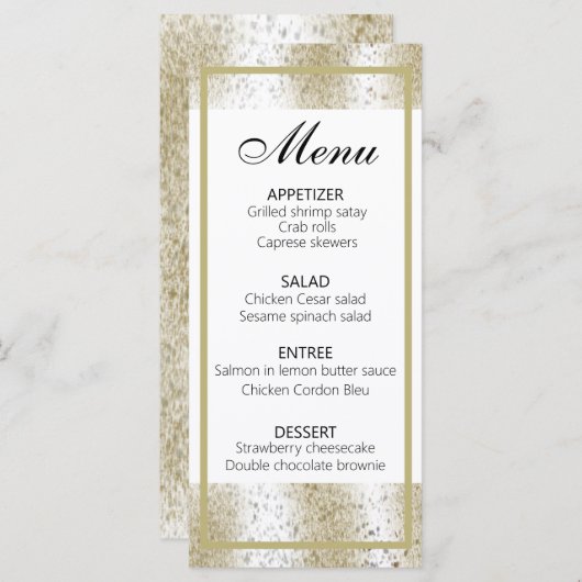 クラシーアニマルプリントヒョウ メニュー (正面/裏面)