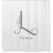 クラシーアパーテンエレガントドモノグラムLカスタム シャワーカーテン (正面)