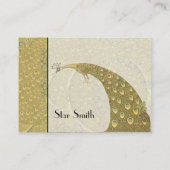 クラシーアールヌーボーヴィンテージピーコックブティックカード 名刺 (裏面)