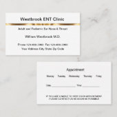 クラシーイヤーノーズスロートドクターアポイントメント 名刺 (正面/裏面)