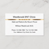 クラシーイヤーノーズスロートドクターアポイントメント 名刺 (正面)