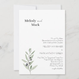 クラシーオリーブブランチ結婚式招待状 招待状