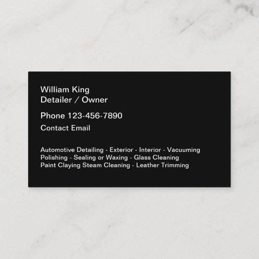 クラシーオートディテールキングクラウンテーマ 名刺 (裏面)