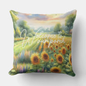 クラシーカントリーコテージフローラアー絵を描ト アウトドアクッション (正面)