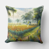 クラシーカントリーコテージフローラアー絵を描ト アウトドアクッション (正面)